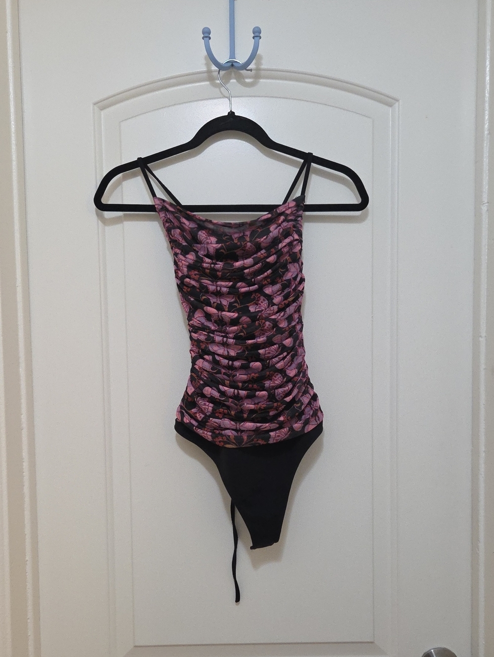 Free People Floral Ruched Body Suit